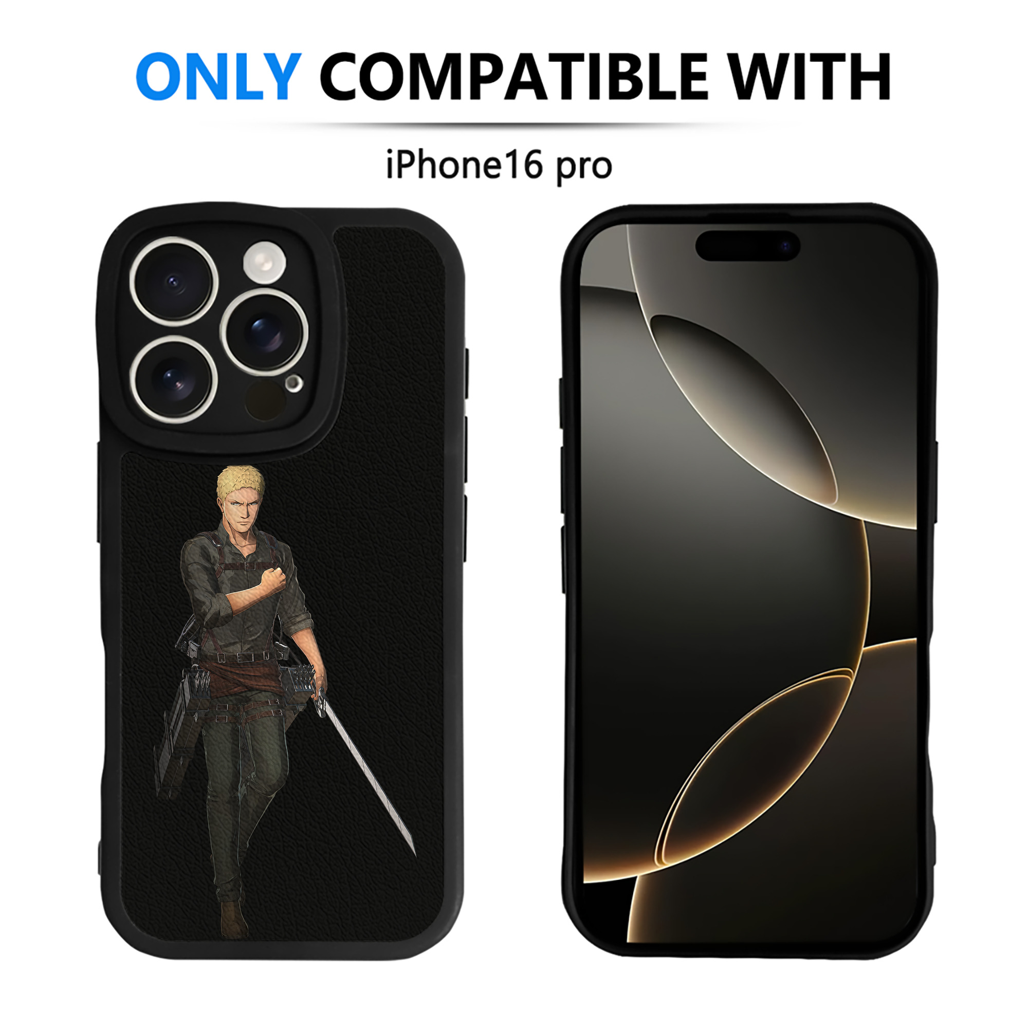 （画像用） 進撃の巨人 ライナー・ブラウン Attack on Titan Reiner Braun 【iPhone 16シリーズ対応】シリコンスマホケース（レザー調） 材質：シリコン